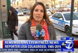 WABC Eyewitness News reporter Lisa Colagrossi died at the age of 49 during an assignment on Thursday, Mar. 19 -- details Credit: ABC News
